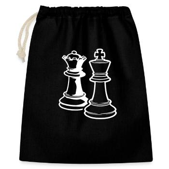 Schach - Geschenkbeutel aus Baumwolle (40 x 50 cm) - Schwarz - Vorne