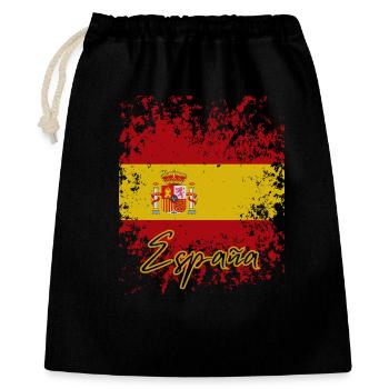 Spanischer Stolz, Flagge Spaniens - Geschenkbeutel aus Baumwolle (40 x 50 cm) - Schwarz - Vorne