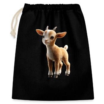 Chèvre Chèvre domestique Capricorne Chèvre Chèvre Chèvre mignonne - Sac cadeau 40 x 50 cm - noir - Devant