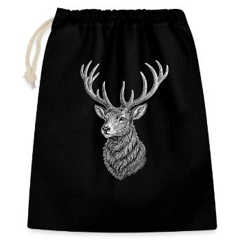 Deer - Gift Bag 40 x 50 cm - black - Front