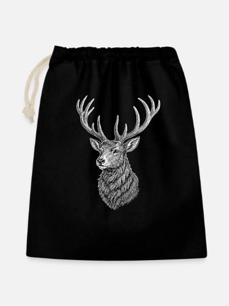 Cerf - Sac cadeau 40 x 50 cm - noir