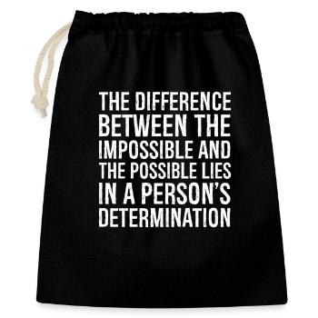 la différence entre l’impossible et le - Sac cadeau 40 x 50 cm - noir - Devant