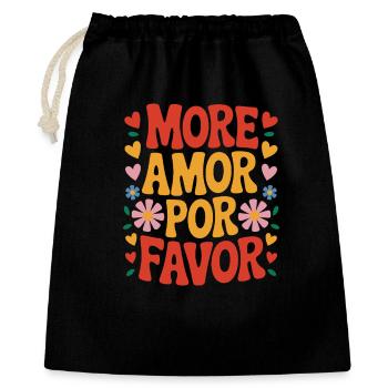 More Amor Por Favor Love Spanish Valentine's Day - Gift Bag 40 x 50 cm - black - Front