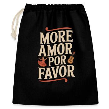 More Amor Por Favor Love Spanish Valentine's Day - Gift Bag 40 x 50 cm - black - Front