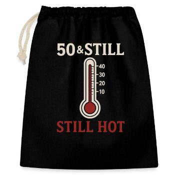 50 et encore chaud - Sac cadeau 40 x 50 cm - noir - Devant