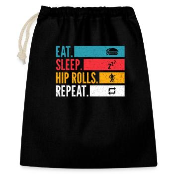 Eat Sleep Hip Rolls Repeat Dance Design - Gift Bag 40 x 50 cm - black - Front