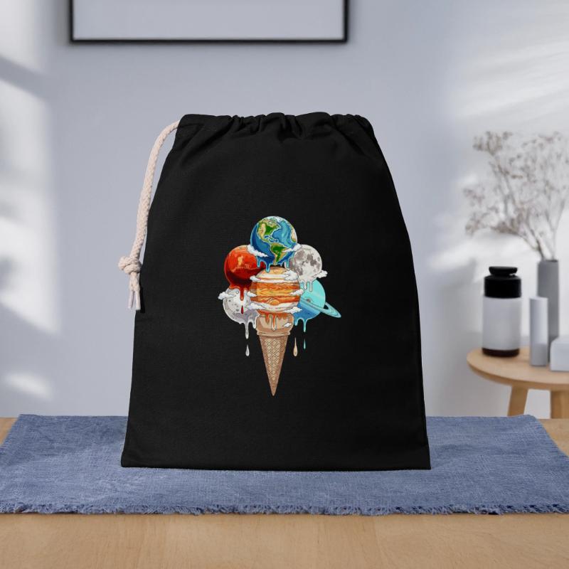 Planeten Eiscreme Kosmische Einskugel Geschenkbeutel aus Baumwolle (40 x 50 cm)