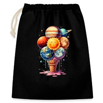 Cream Planet Waffle Système solaire de crème glacée - Sac cadeau 40 x 50 cm - noir - Devant