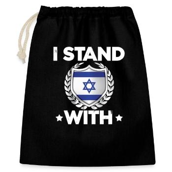 Israelschutz Wappen Design - Geschenkbeutel aus Baumwolle (40 x 50 cm) - Schwarz - Vorne