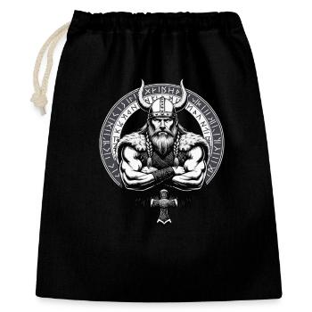 Norse Mythology Viking Warrior Valhalla - Gift Bag 40 x 50 cm - black - Front