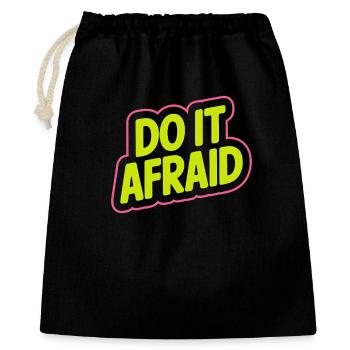 Fais-le Peur Courage Développement Motivation - Sac cadeau 40 x 50 cm - noir - Devant
