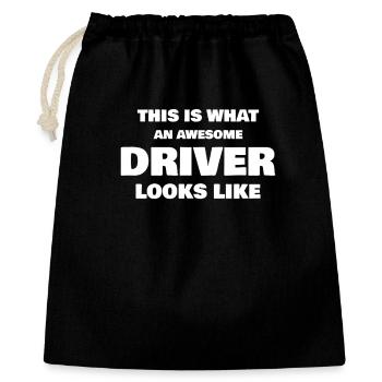 This Is What An Awesome Driver Looks Like - Geschenkbeutel aus Baumwolle (40 x 50 cm) - Schwarz - Vorne