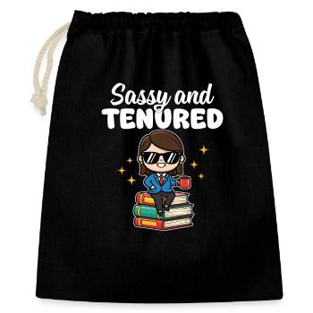IMPERTINENT ET TITULAIRE - CADEAU DE L’ENSEIGNANT - Sac cadeau 40 x 50 cm - noir - Devant