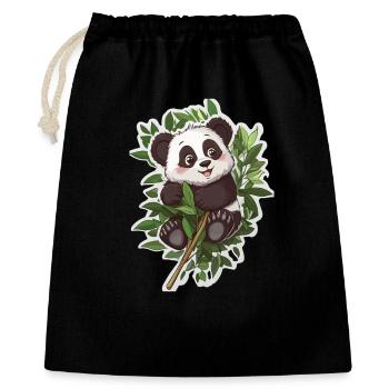 Cute Panda Bear - Gift Bag 40 x 50 cm - black - Front
