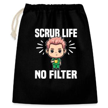 SCRUB LIFE, SANS FILTRE - DOCTOR GIFT - Sac cadeau 40 x 50 cm - noir - Devant