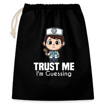 TRUST ME, I'M GUESSING - DOCTOR GIFT - Gift Bag 40 x 50 cm - black - Front