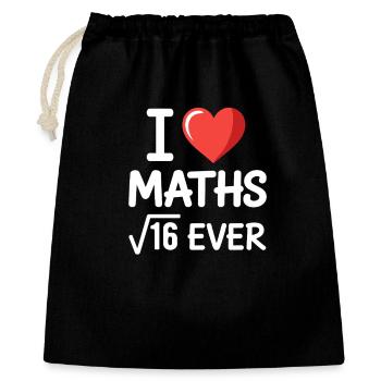 Math J’adore les maths Maths Nerd Professeur de mathématiques - Sac cadeau 40 x 50 cm - noir - Devant