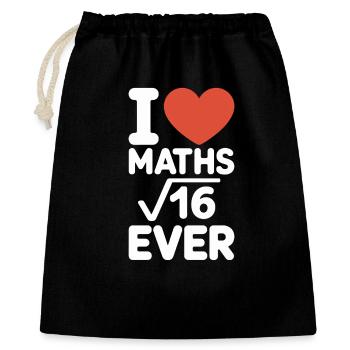 Math J’adore les maths Maths Nerd Professeur de mathématiques - Sac cadeau 40 x 50 cm - noir - Devant
