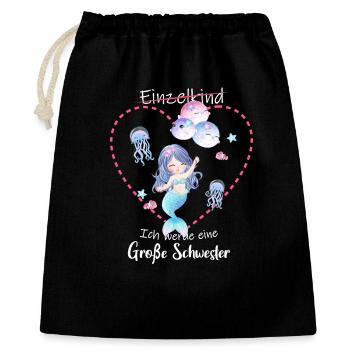 Announcing offspring I'm going to be a big sister in 2027 - Gift Bag 40 x 50 cm - black - Front