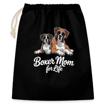 Boxer Mom For Life - Gift Bag 40 x 50 cm - black - Front