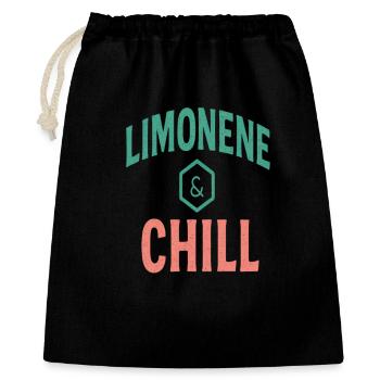Limonen & Chill Citrus Vibes - Geschenkbeutel aus Baumwolle (40 x 50 cm) - Schwarz - Vorne