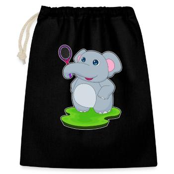 Elephant Tennis Racket - Gift Bag 40 x 50 cm - black - Front