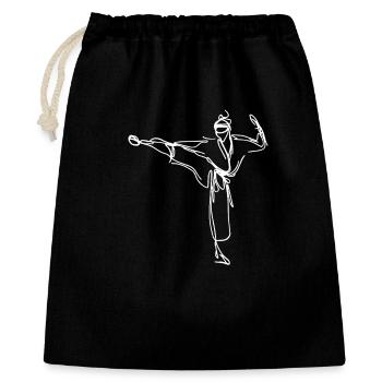 Croquis de Karateka - Sac cadeau 40 x 50 cm - noir - Devant