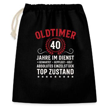 Anniversaire de l’entreprise 40 ans Anniversaire - Sac cadeau 40 x 50 cm - noir - Devant