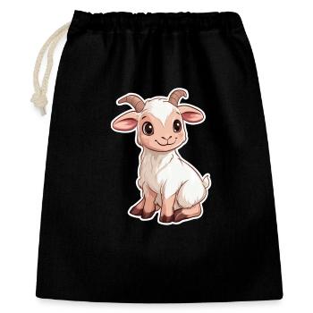 Chèvre - Sac cadeau 40 x 50 cm - noir - Devant