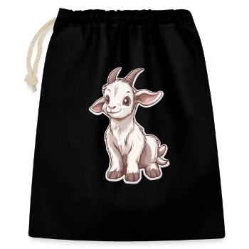 Chèvre - Sac cadeau 40 x 50 cm - noir - Devant