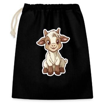 Chèvre - Sac cadeau 40 x 50 cm - noir - Devant