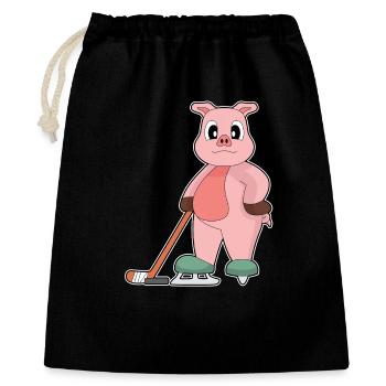 Pig Hockey Hockey Stick - Gift Bag 40 x 50 cm - black - Front