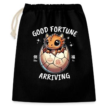 Good Fortune Fantasy Dragon Shell Hatching - Gift Bag 40 x 50 cm - black - Front