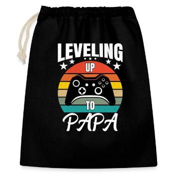 Leveling Up To Papa - Gift Bag 40 x 50 cm - black - Front