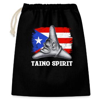 Taino Boricua Cemi Symbol - Geschenkbeutel aus Baumwolle (40 x 50 cm) - Schwarz - Vorne