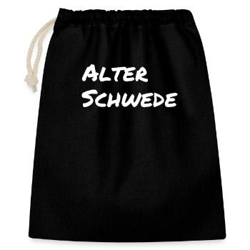 Alter Schwede - Lustiger Spruch - Funny - Geschenkbeutel aus Baumwolle (40 x 50 cm) - Schwarz - Vorne