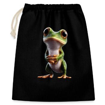Grenouille Petit Crapaud Grenouille Grenouille Prince Grenouilles - Sac cadeau 40 x 50 cm - noir - Devant