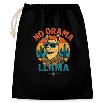 Cool Llama with sunglasses and desert scene - Gift Bag 40 x 50 cm - black - Front