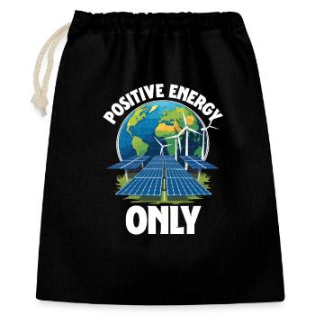 Renewable Energy Positive Energy Only - Gift Bag 40 x 50 cm - black - Front