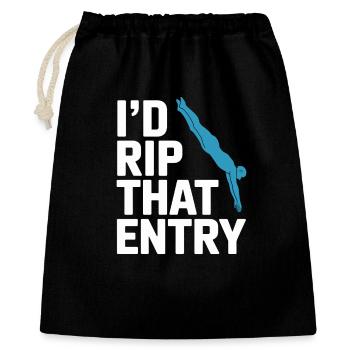 Diving diving board - Gift Bag 40 x 50 cm - black - Front