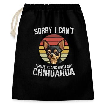 Chihuahua avec T-Shirt à Slogan Spirituel - Sac cadeau 40 x 50 cm - noir - Devant