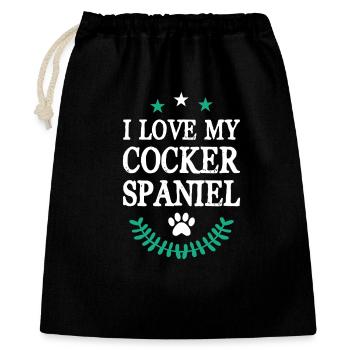 COCKER_SPANIEL - Sac cadeau 40 x 50 cm - noir - Devant