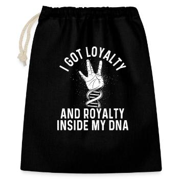 La royauté de la loyauté dans mon ADN Hip Hop Culture lyrique - Sac cadeau 40 x 50 cm - noir - Devant