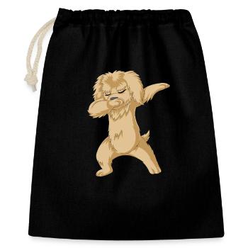 Griffonnage doré - Sac cadeau 40 x 50 cm - noir - Devant