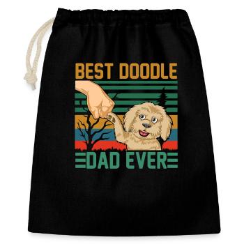 Best Doodle Dad Ever Funny Dog Lover Design - Gift Bag 40 x 50 cm - black - Front