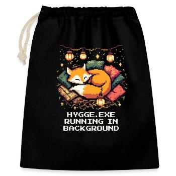 Hygge.exe is running in the background - Gift Bag 40 x 50 cm - black - Front