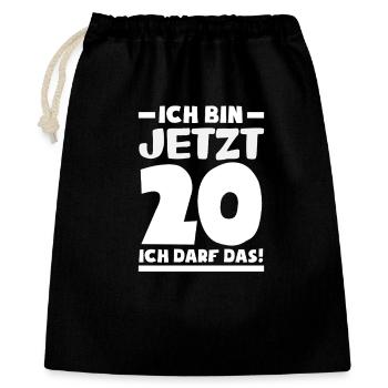 Funny 20th Birthday Gift - Gift Bag 40 x 50 cm - black - Front