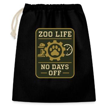 Gardien de zoo Éducateur de zoo Employé de zoo - Sac cadeau 40 x 50 cm - noir - Devant