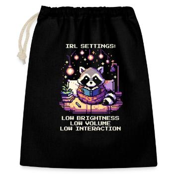 IRL: dark, quiet, little contact | Introversion - Gift Bag 40 x 50 cm - black - Front