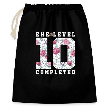 10th wedding anniversary - Gift Bag 40 x 50 cm - black - Front